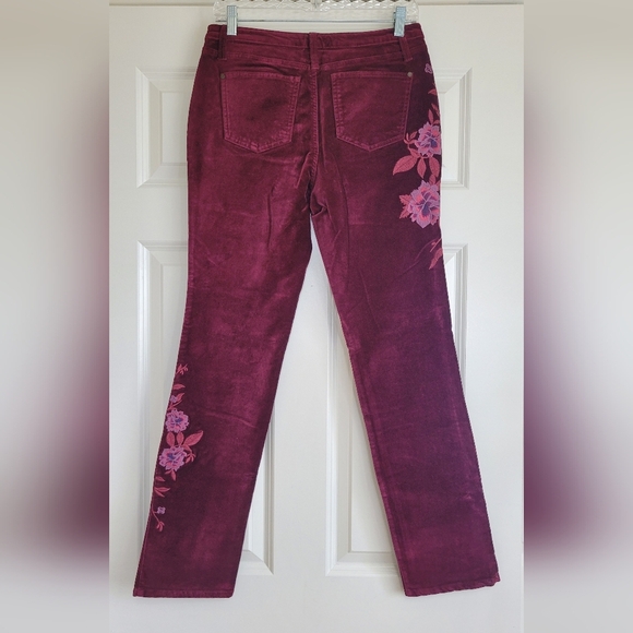 Sundance Posh Velveteen Embroidered Jeans in 'Boysenberry' - Size 27 - Picture 2 of 10